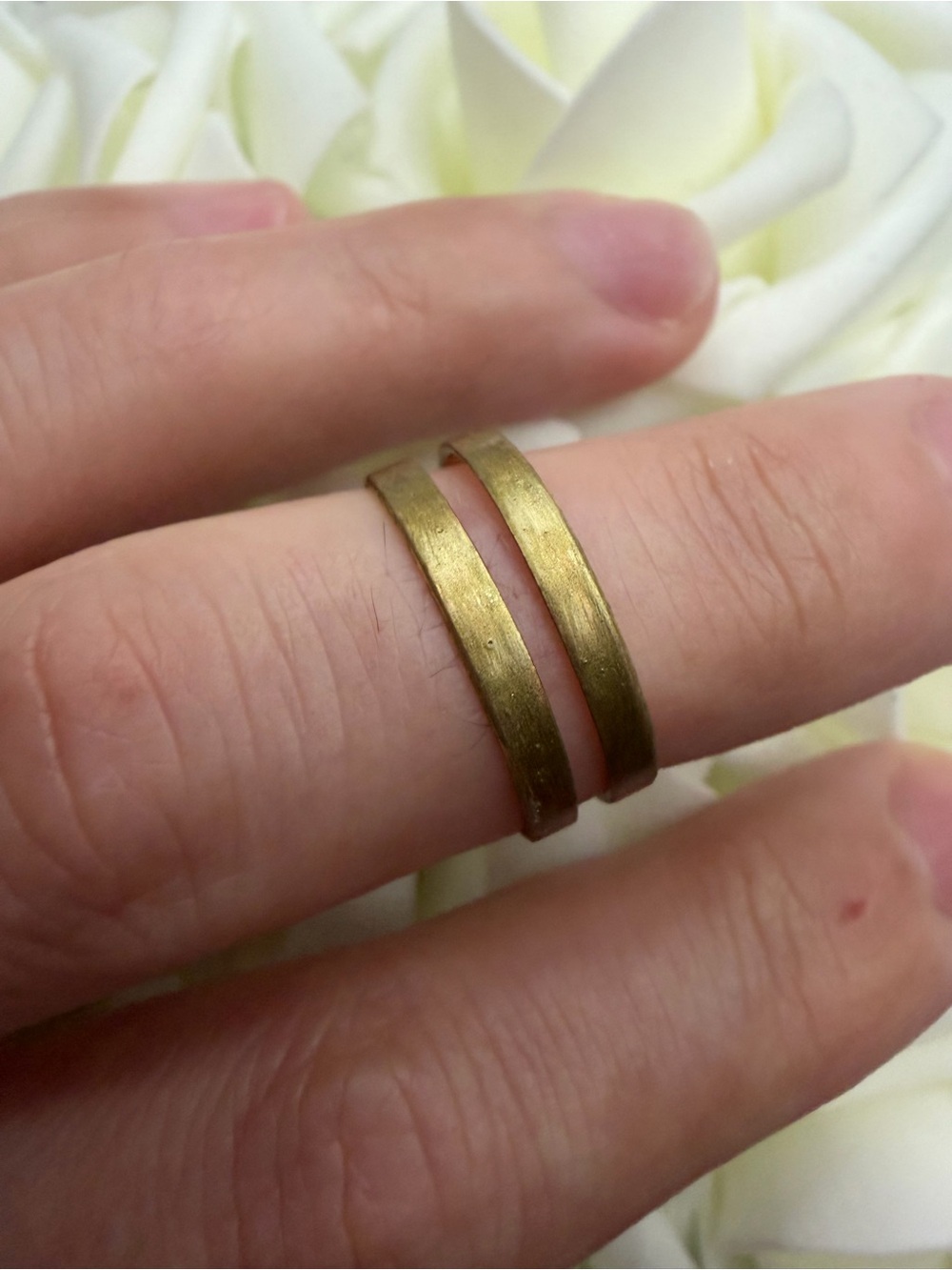 Gold Tone Double toe ring Band Minimalist Ring - Women Jewelry